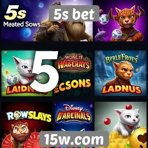 Diversidade de jogos disponíveis na 5s bet